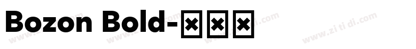 Bozon Bold字体转换